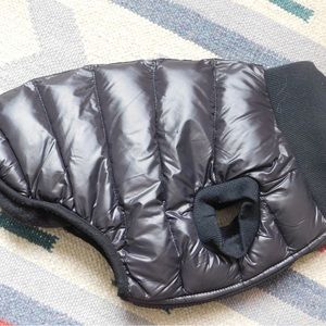 Noahs ark cozy black soft puffer jacket with zipper, small dog